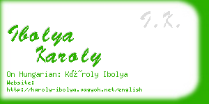 ibolya karoly business card